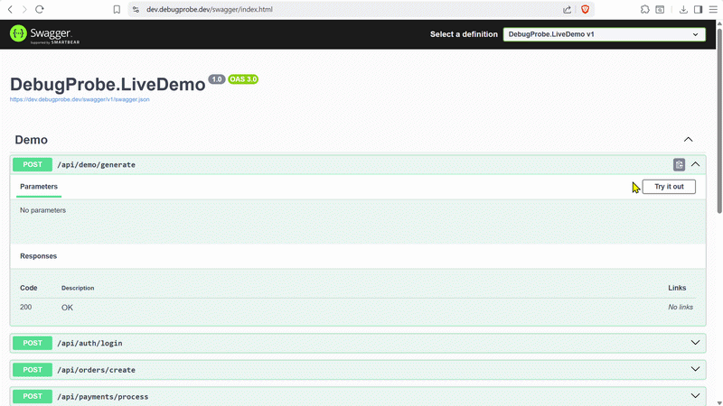 DebugProbe Short Demo