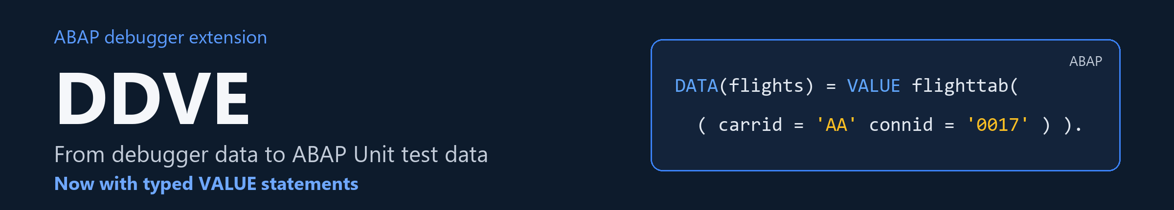 DDVE — ABAP Debugger Data View Extension