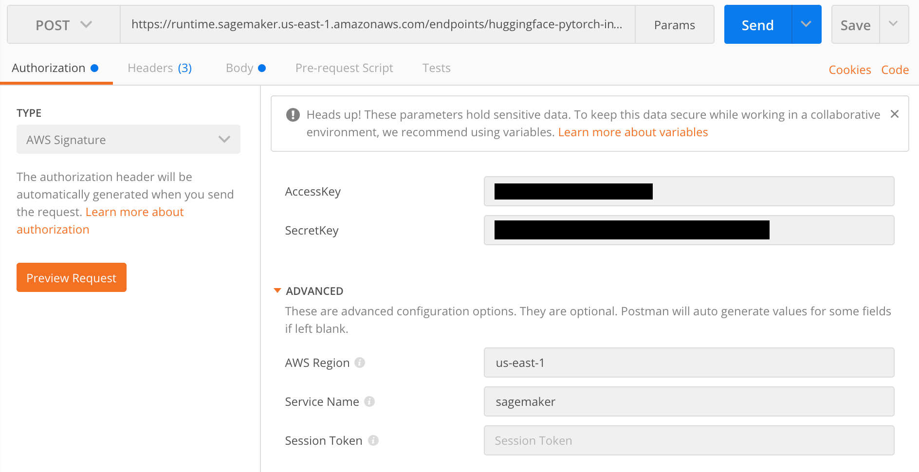 Postman-AWS-Signature