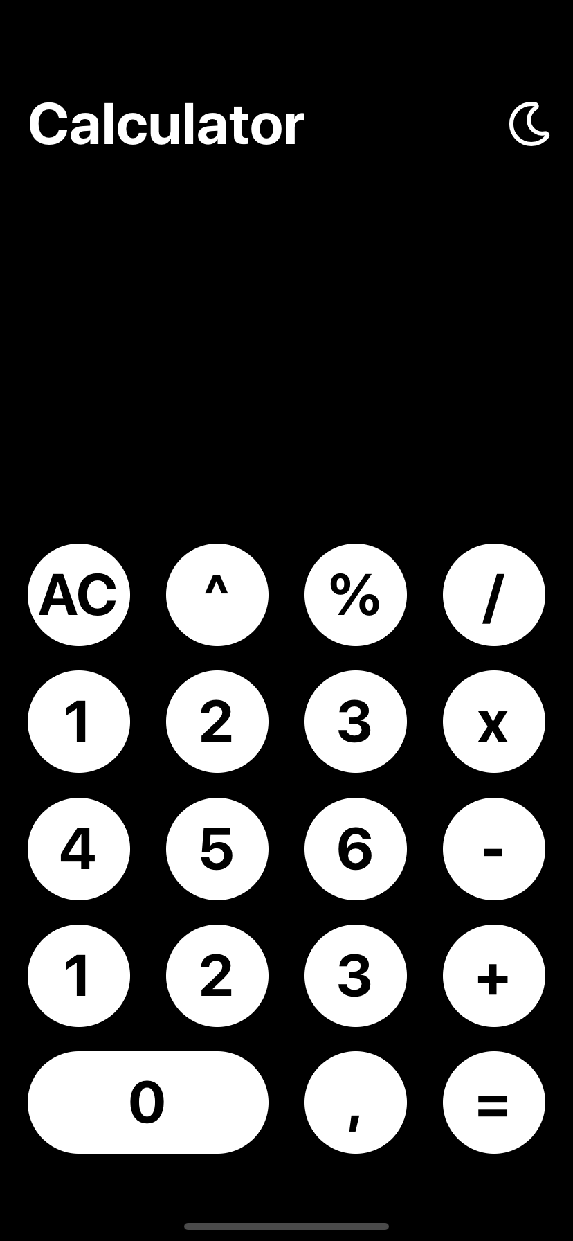 dark-mode calculator
