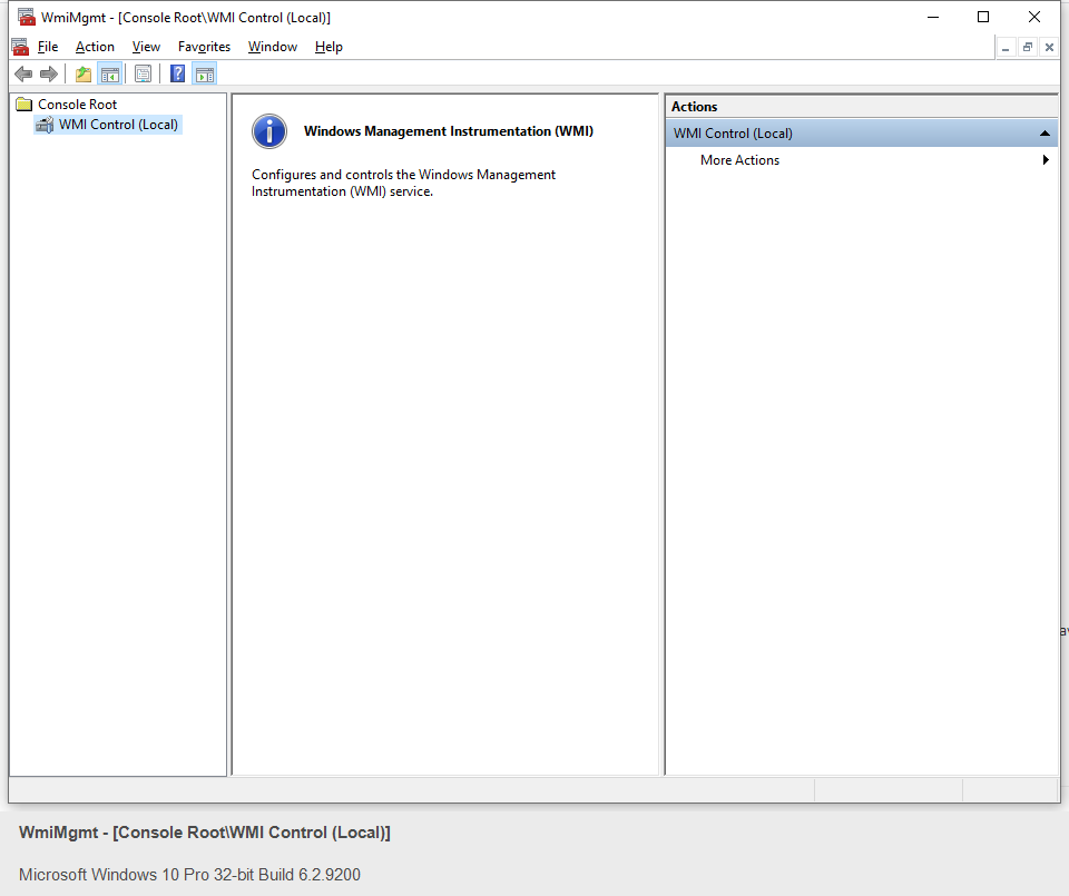 SCCM WMIMGMT.msc MMC snapin
