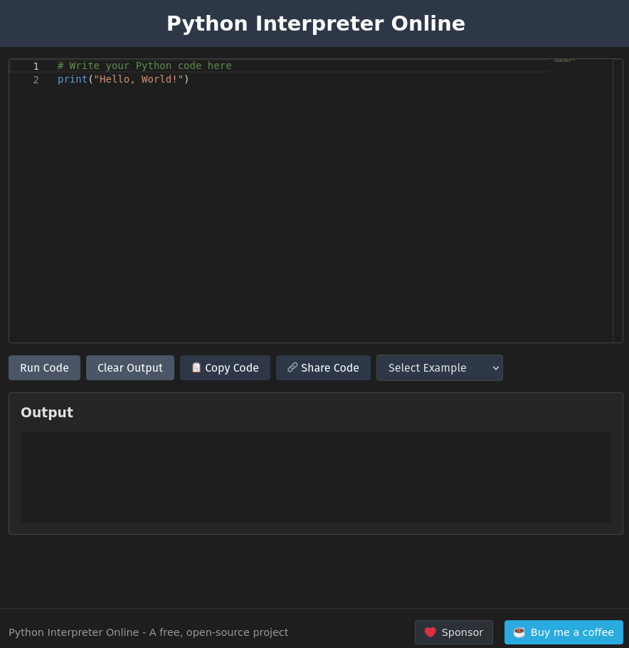 Python Interpreter Online