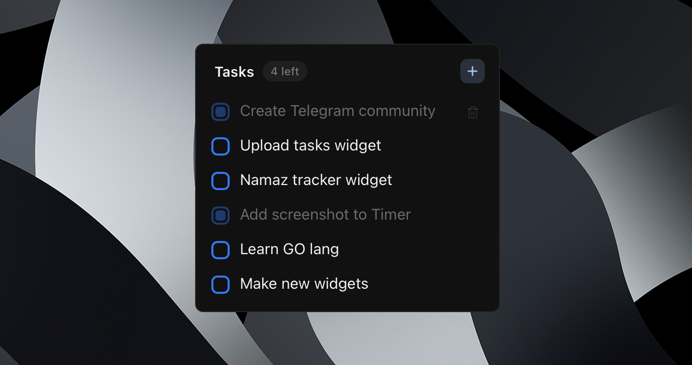 Todo widget for macOS by developerbola