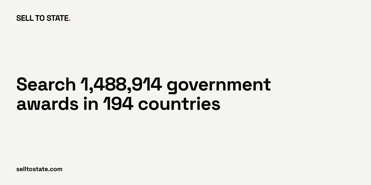 Sell to State. Search government awards. selltostate.com