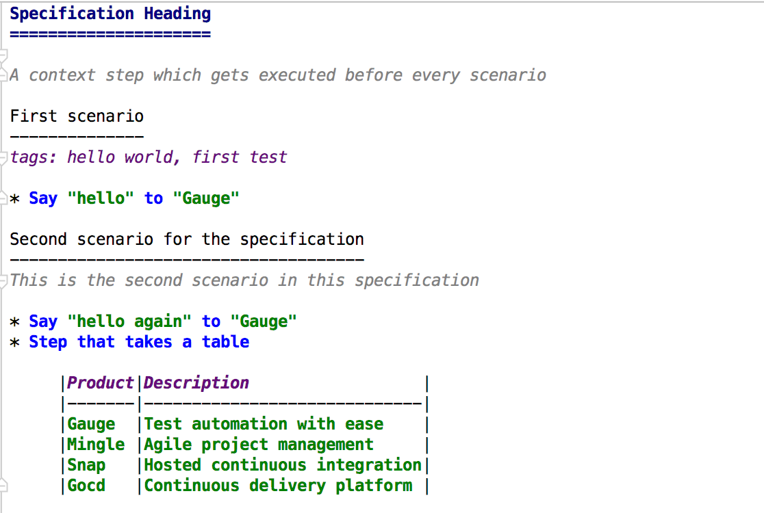 syntax highlighting