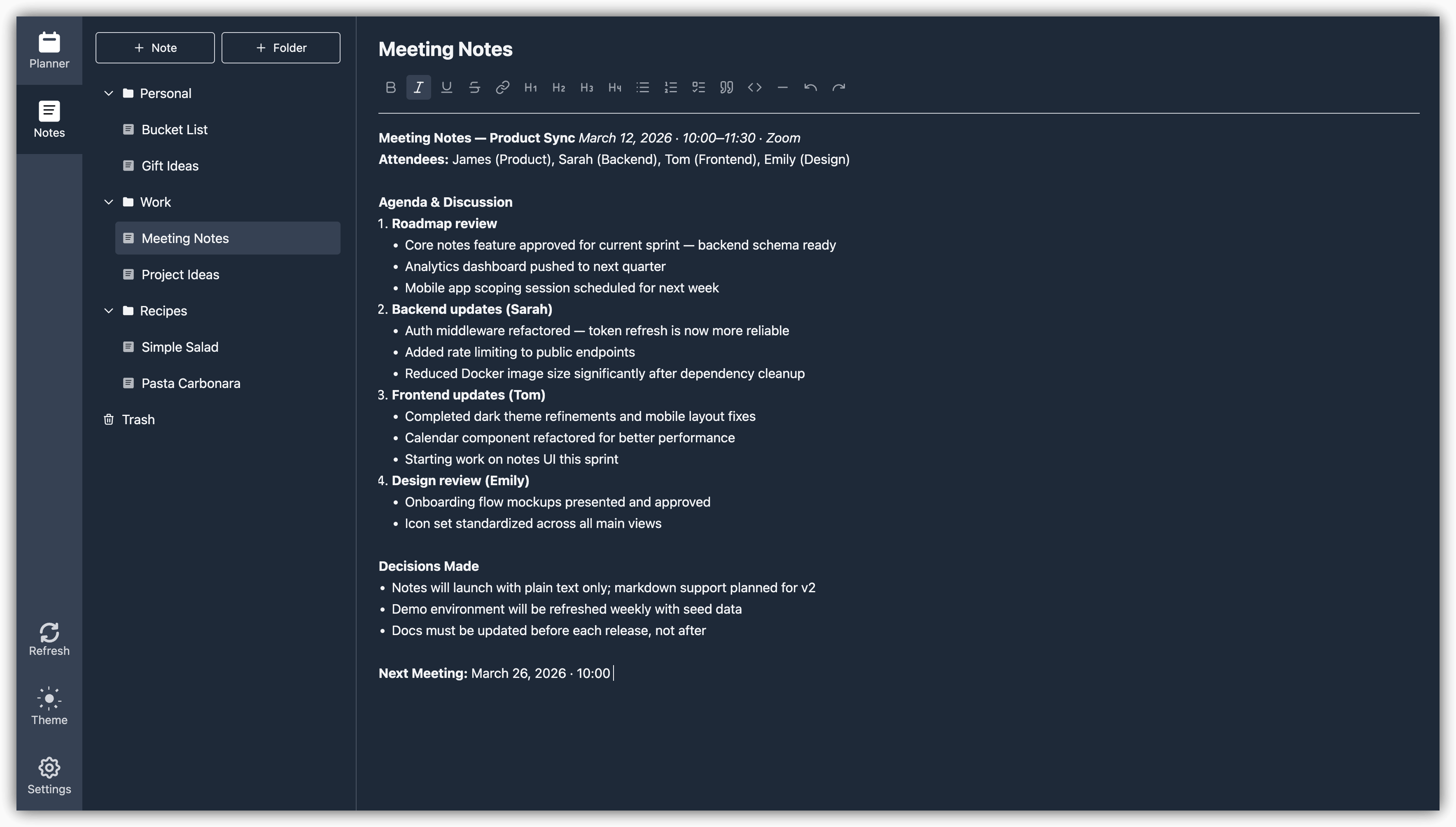 Perga notes