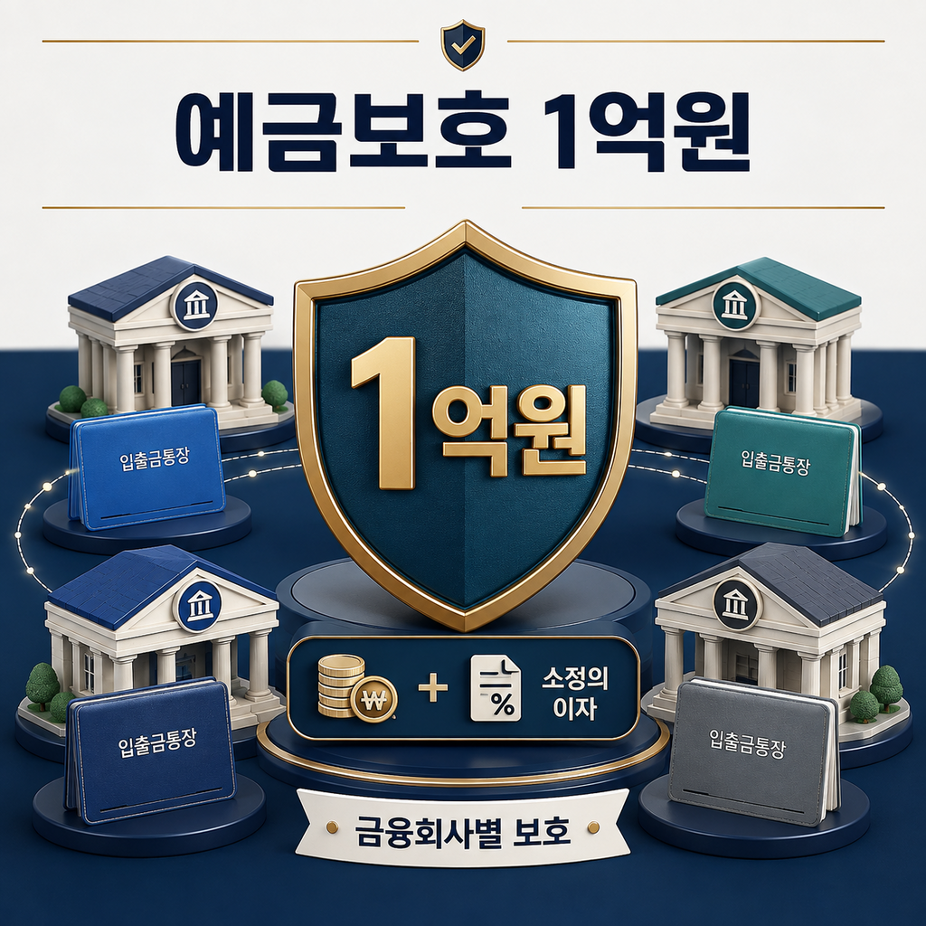 예금보호 1억원 적용 전에 보호 상품과 금융회사 단위를 확인하는 안내