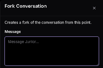 Conversation Fork Dialog · Mobile