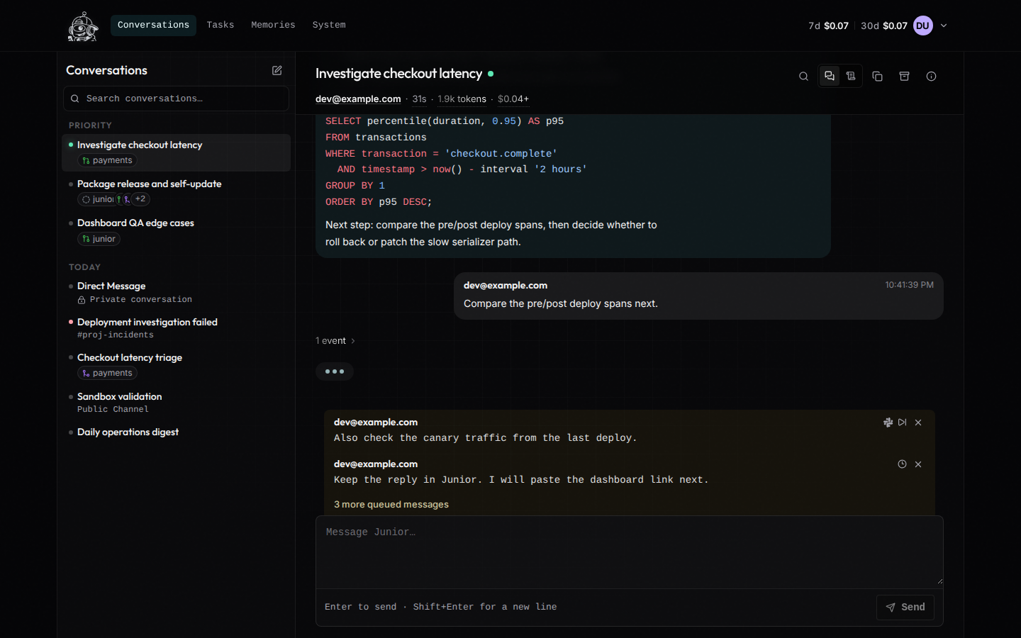 Conversation detail · desktop