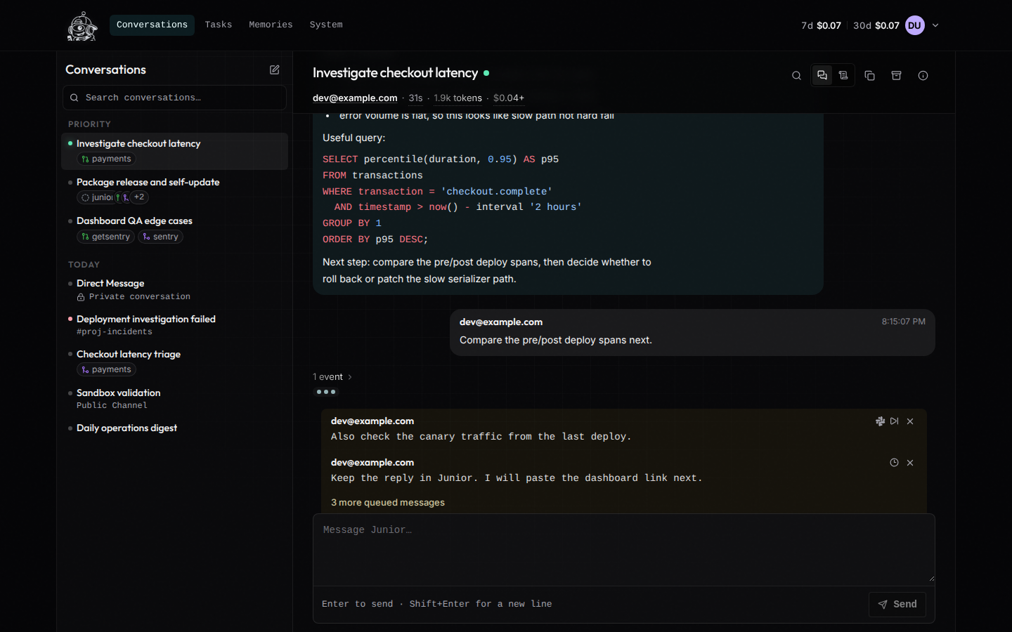 Conversation detail · desktop