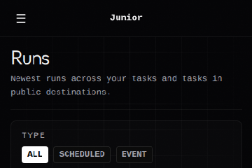 Tasks Runs · Mobile