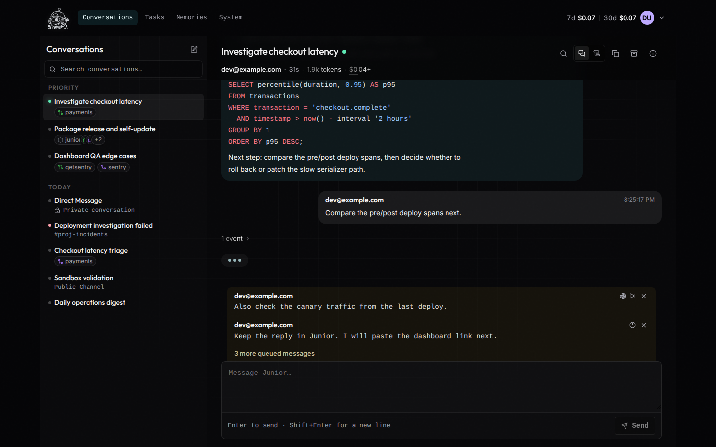 Conversation detail · desktop