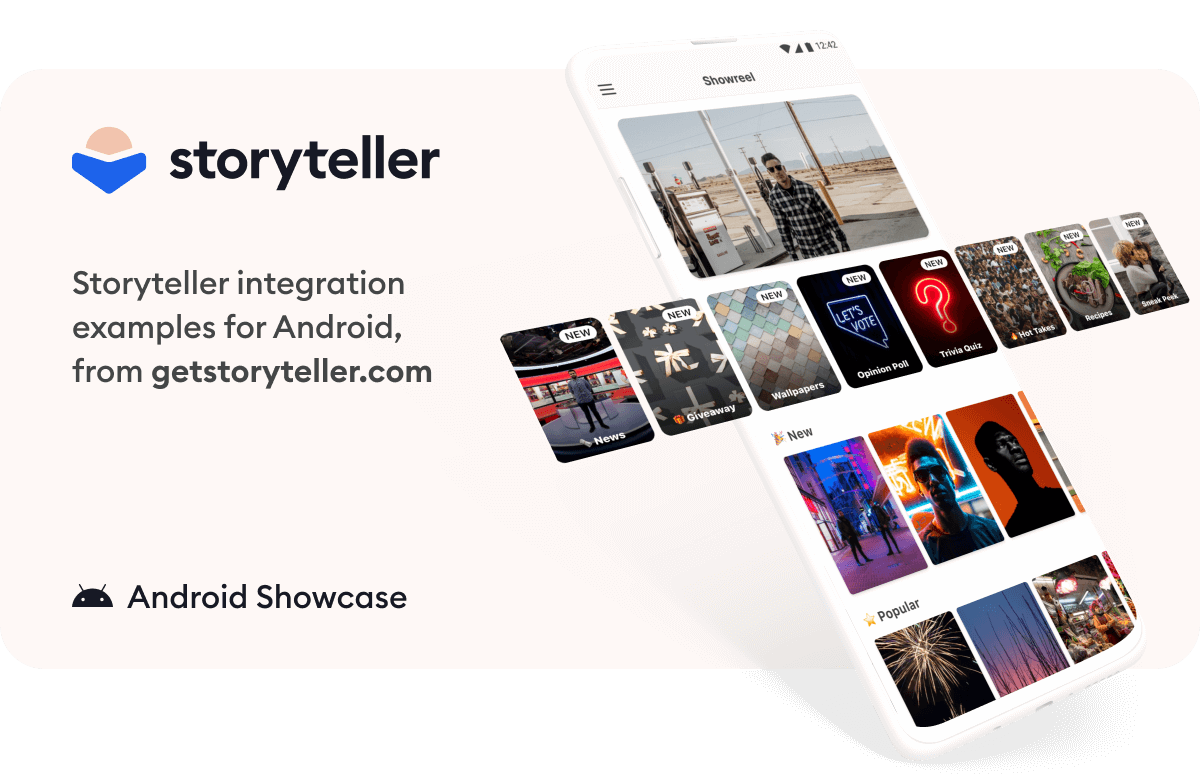 Storyteller integration examples for Android, from getstoryteller.com