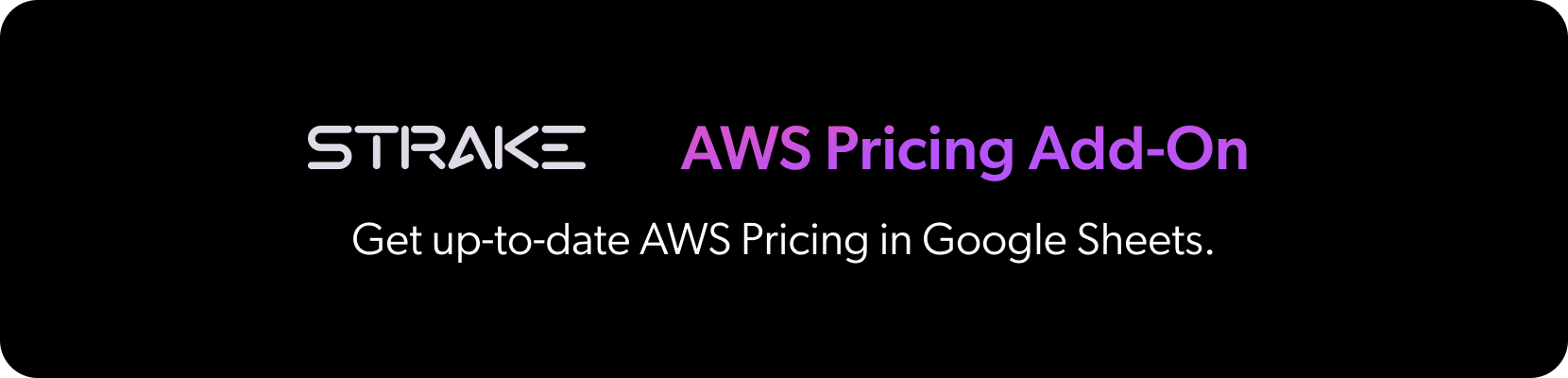 AWS Pricing Banner