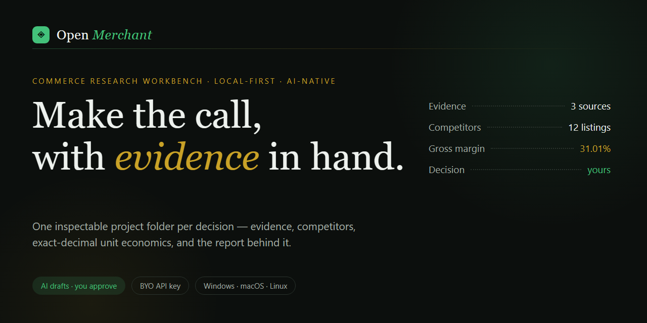 Open Merchant — make the call, with evidence in hand.