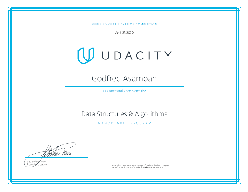 Nanodegree Certificate