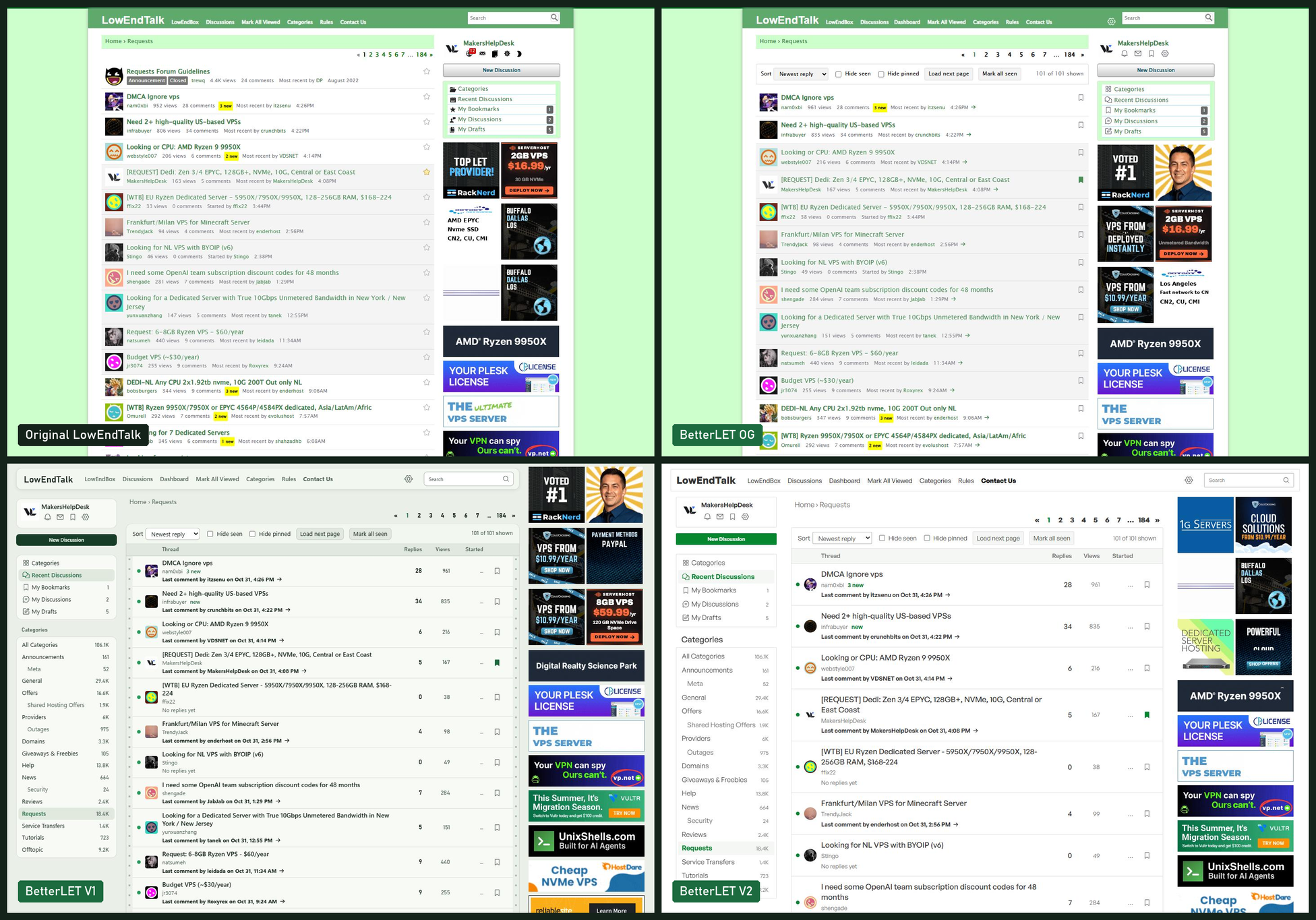BetterLET before and after