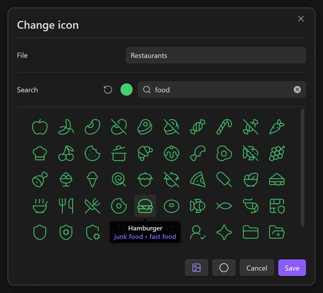 Icon picker