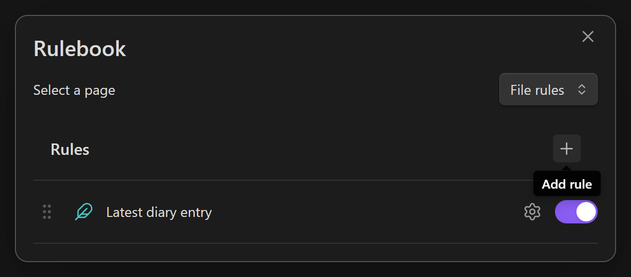 Rule picker