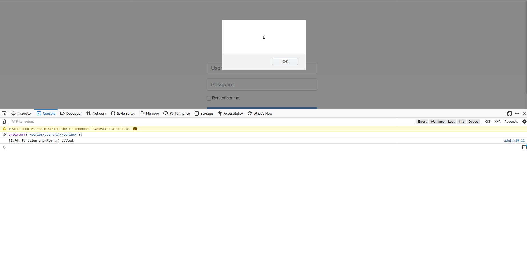 관리자 페이지의 XSS