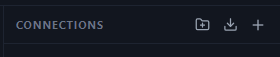 Connections toolbar