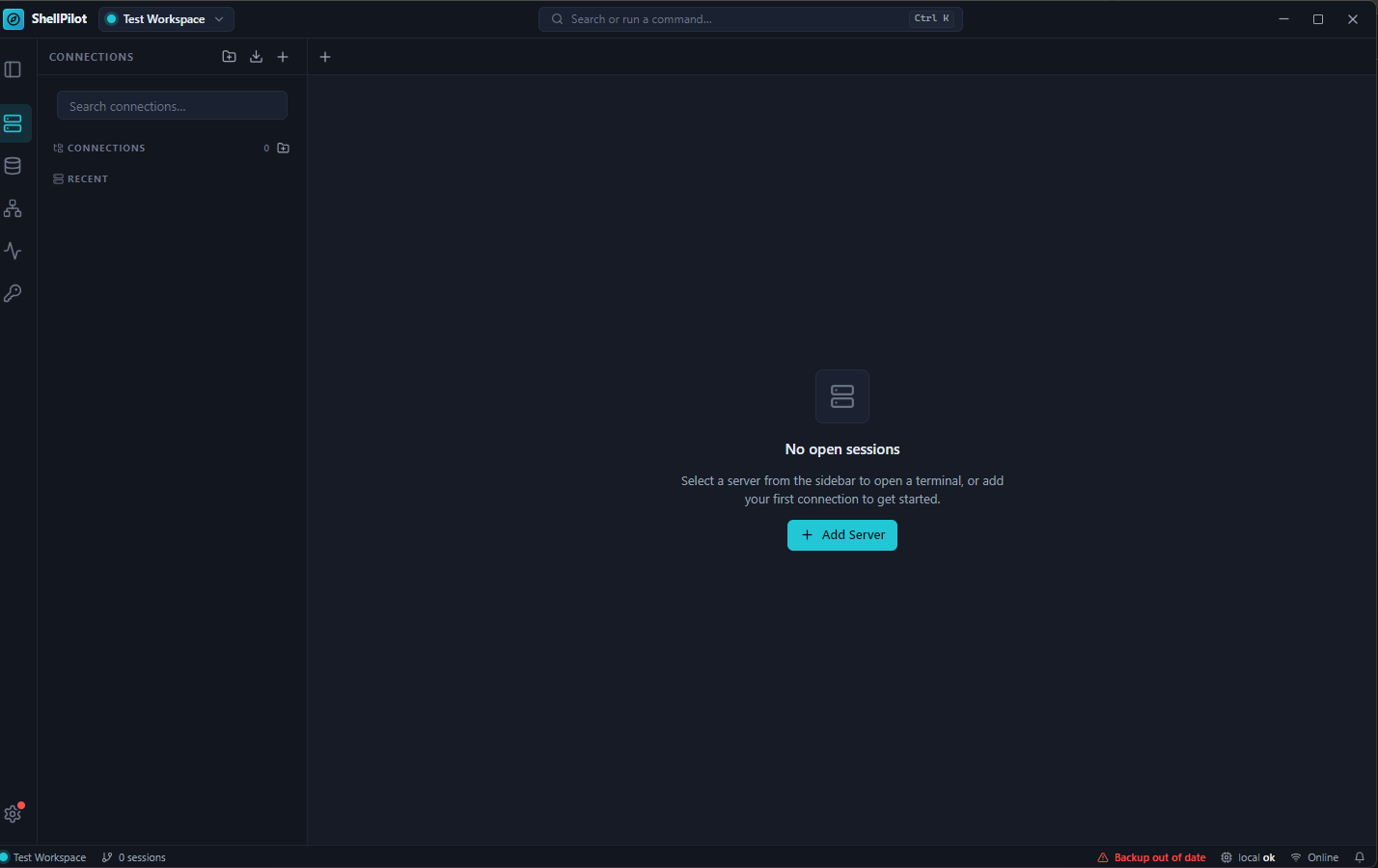 ShellPilot main window