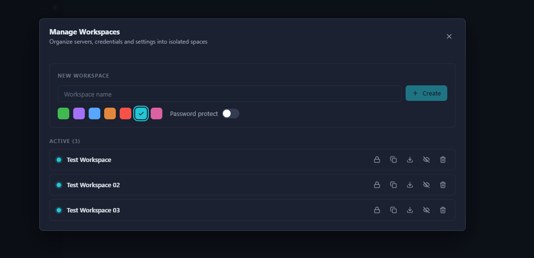 Manage Workspaces