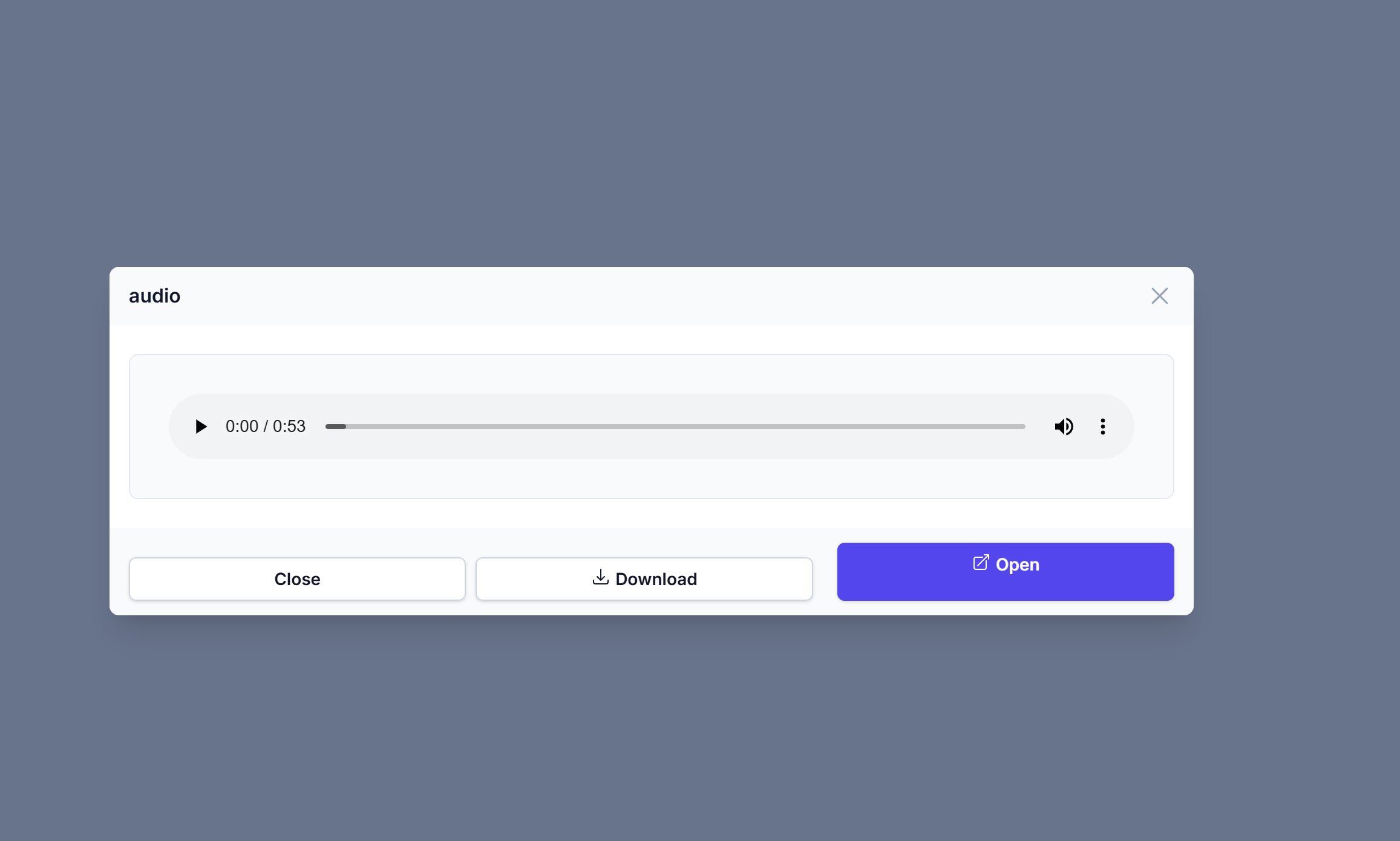 Audio Preview Modal