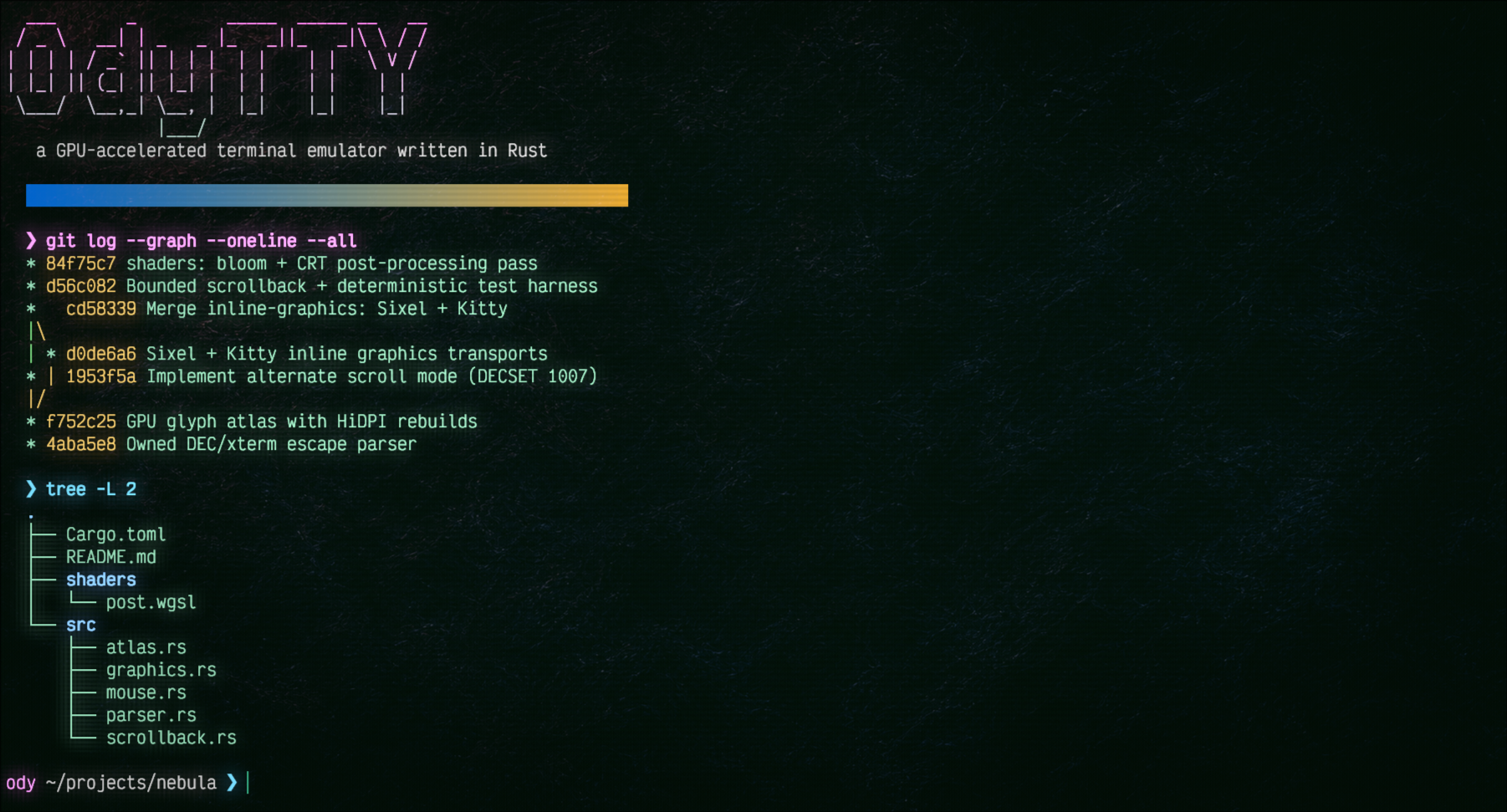 Screenshot of OdyTTY