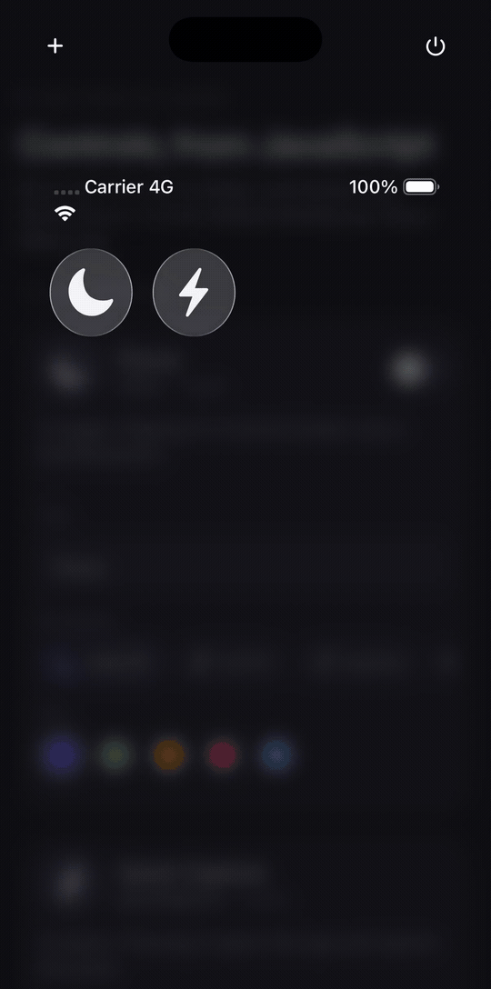 Toggling a control in Control Center and restyling it from the app