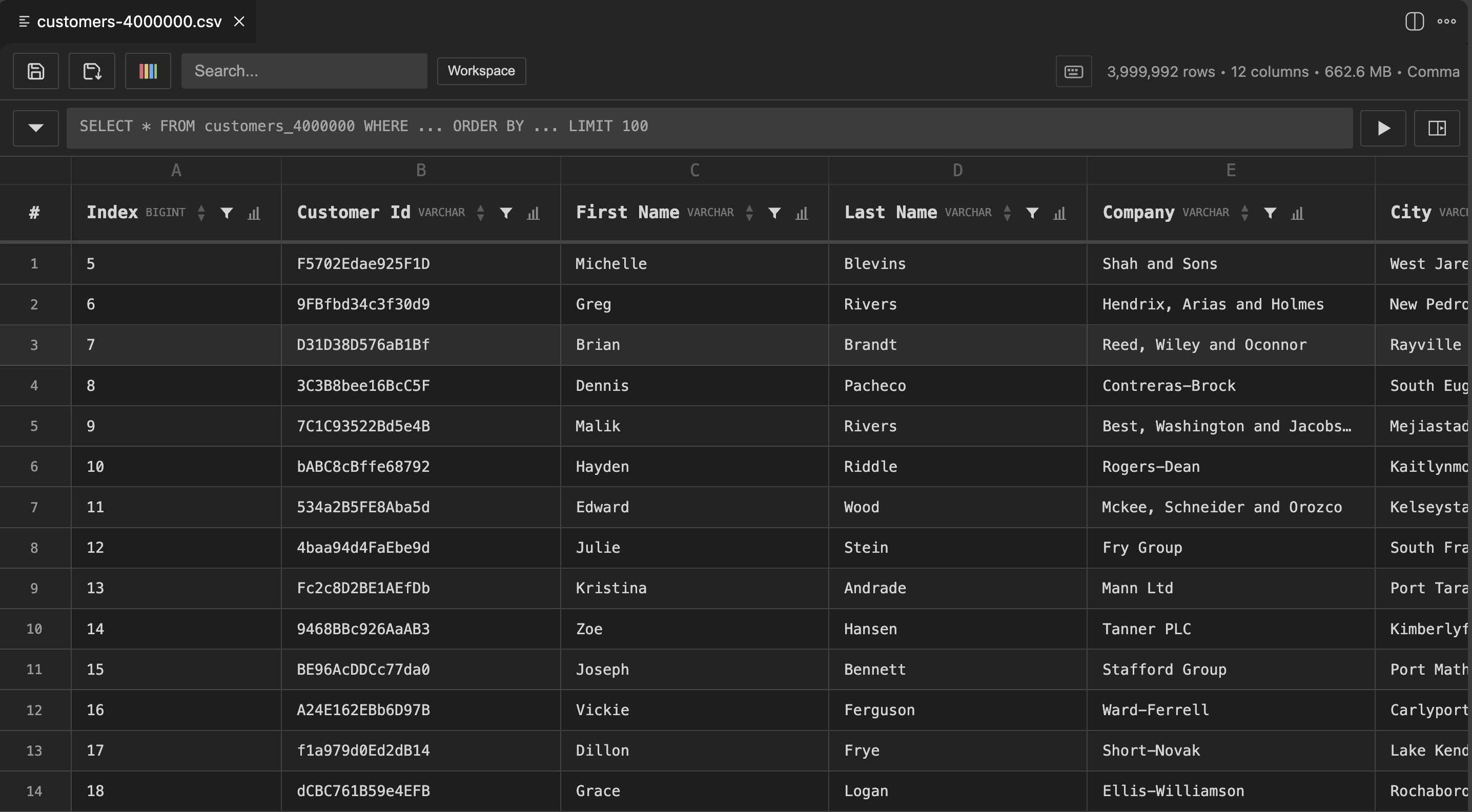 DuckCSV Preview