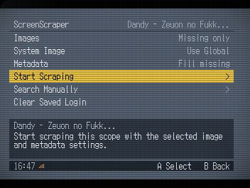 Single-game Scraper Controls