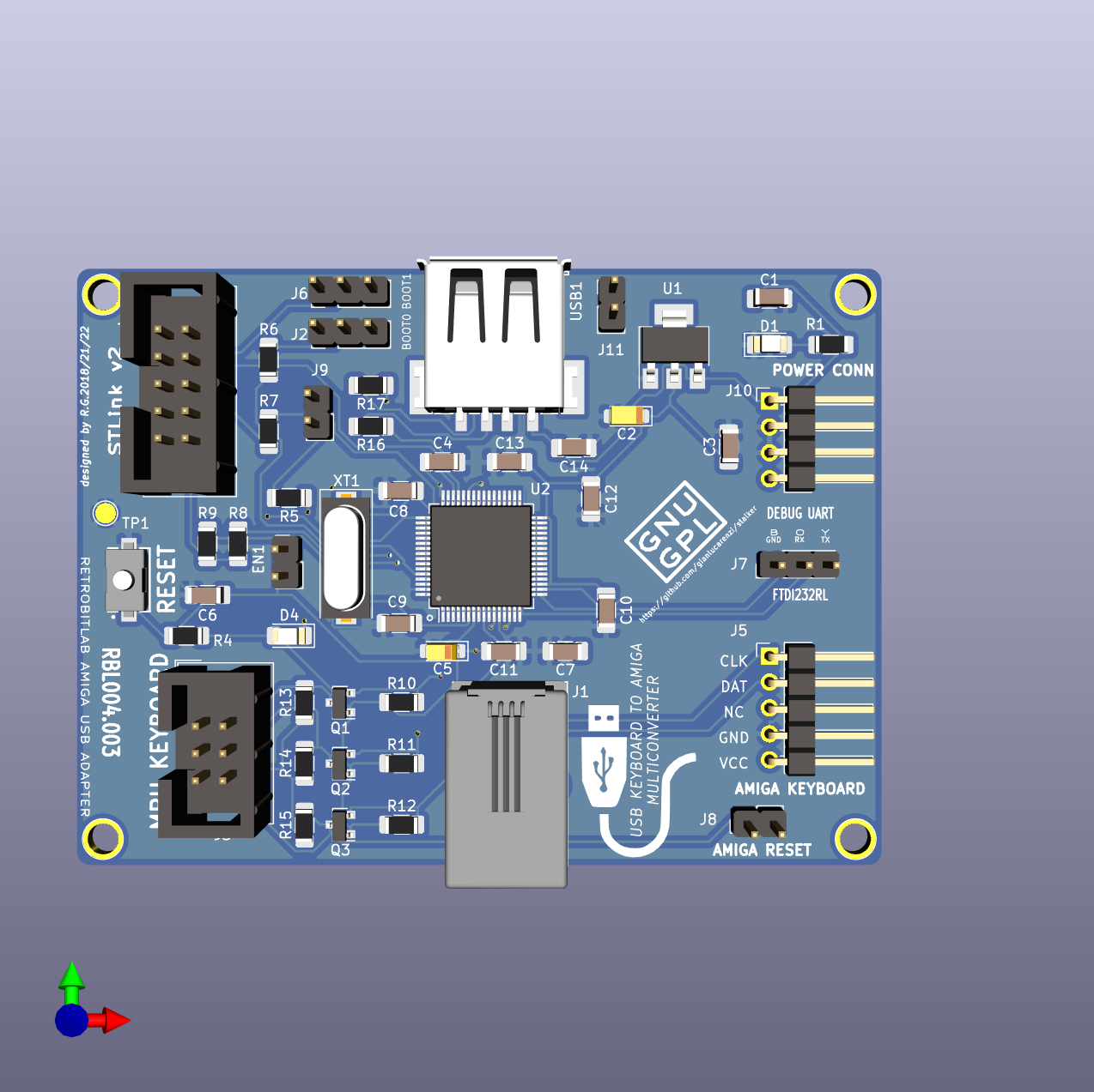 Amiga 1200 KEYBOARD ADAPTER MPU, from the project README