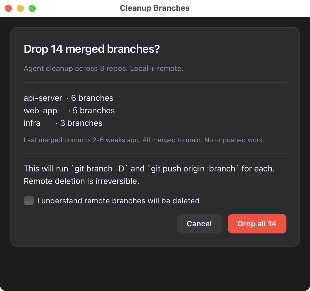 Destructive confirmation with safety check