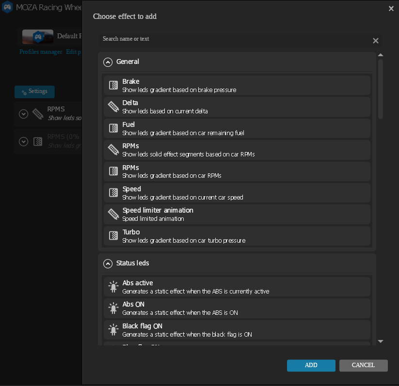 Effects List