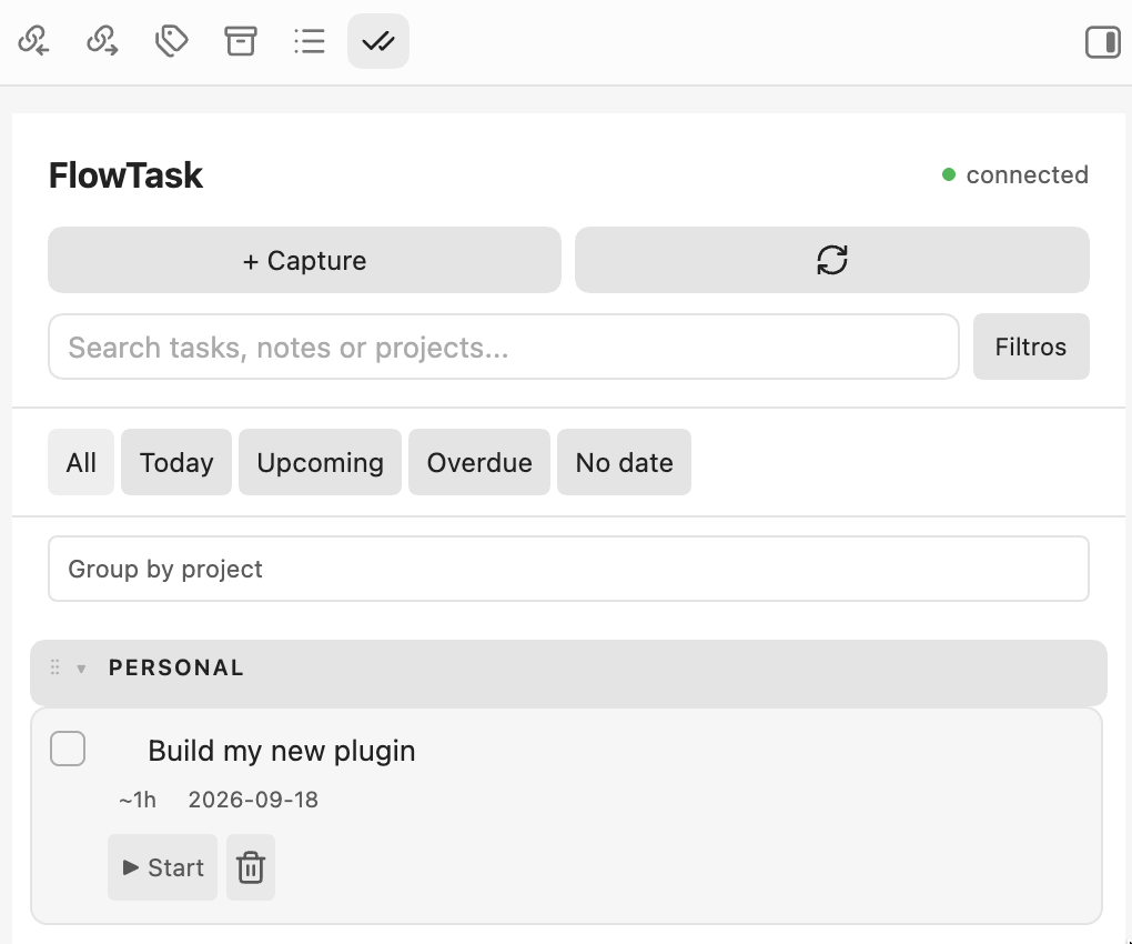 FlowTask task panel