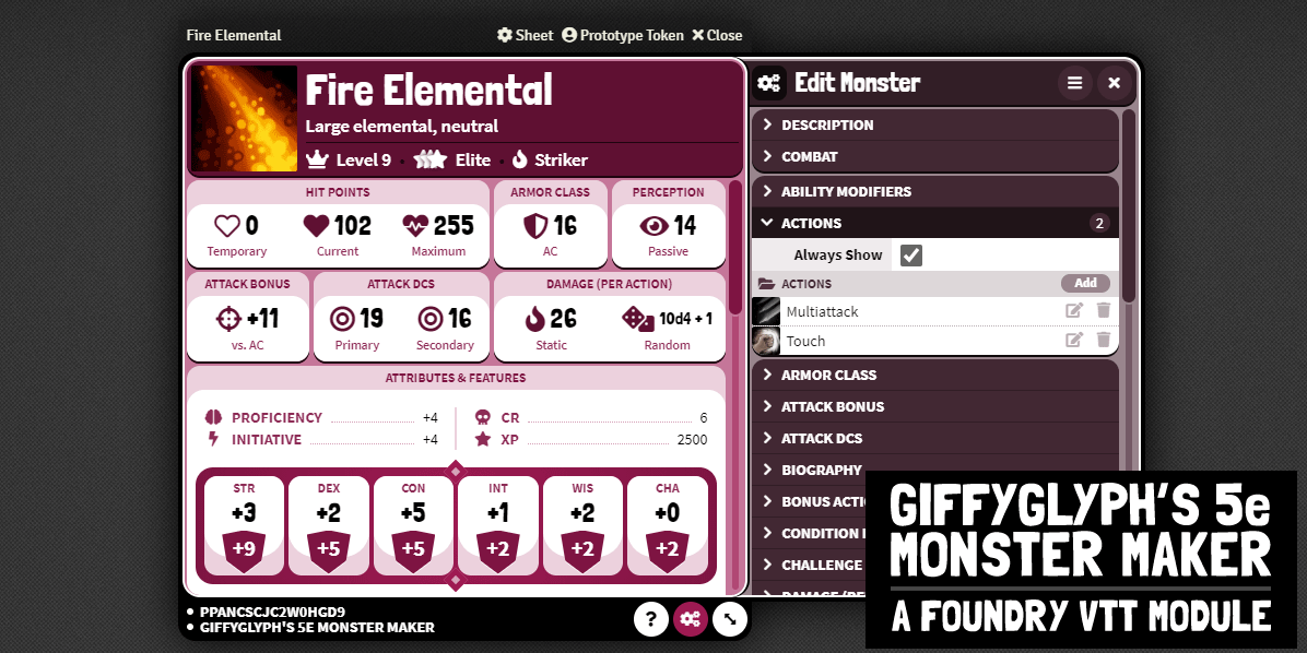 Giffyglyph's 5e Monster Maker