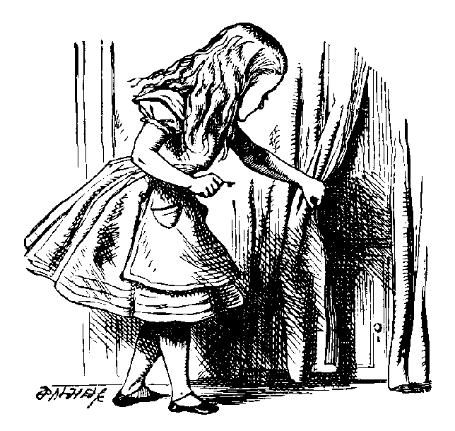 Alice and the tiny door
