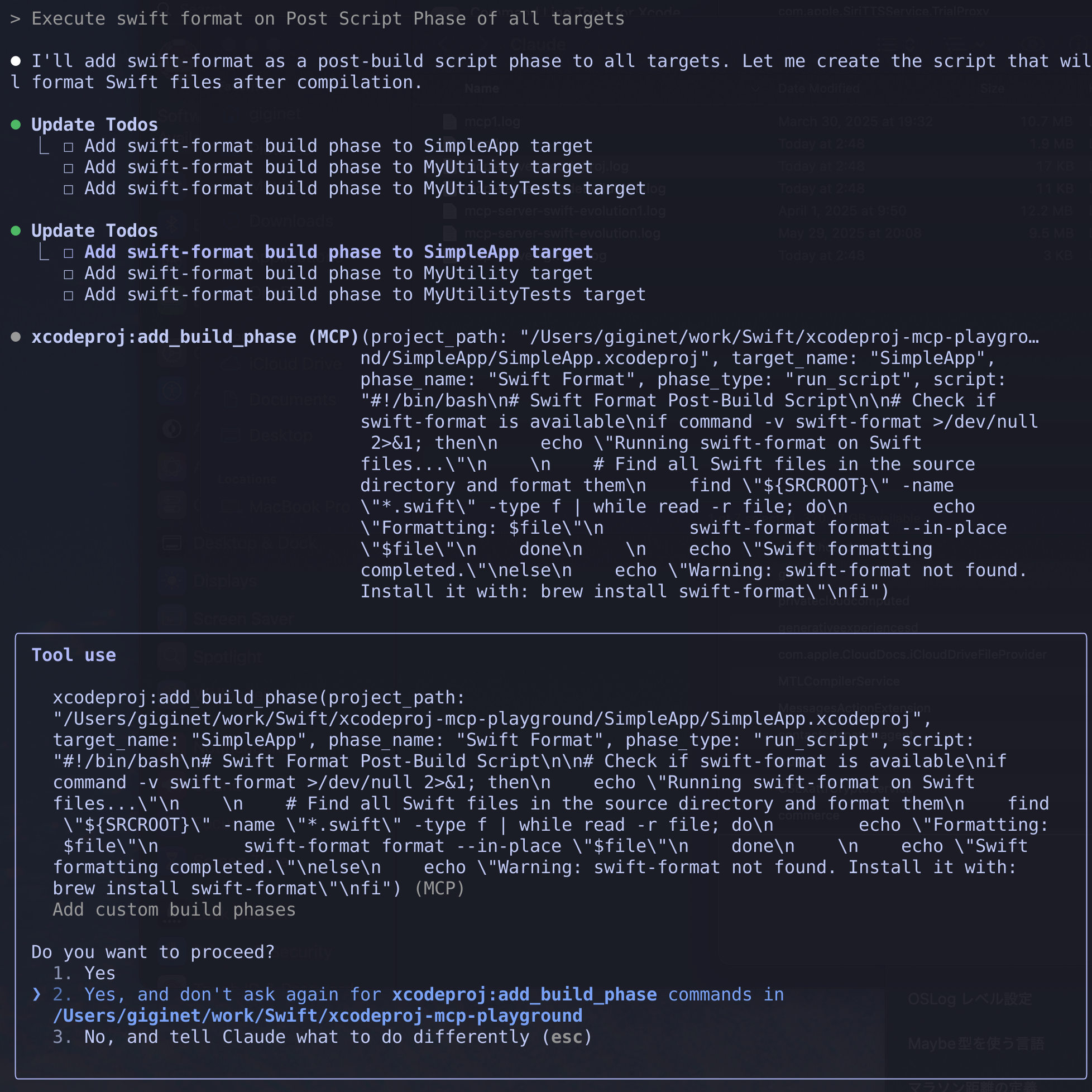 Adding Post Build Phase for all targets