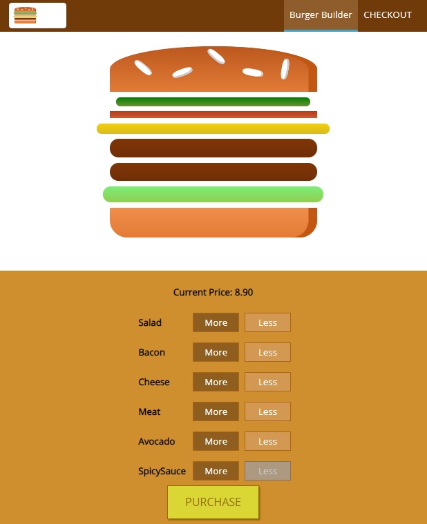 GitHub - giladefrati/BurgerBuilder: A project developed with React.js ...