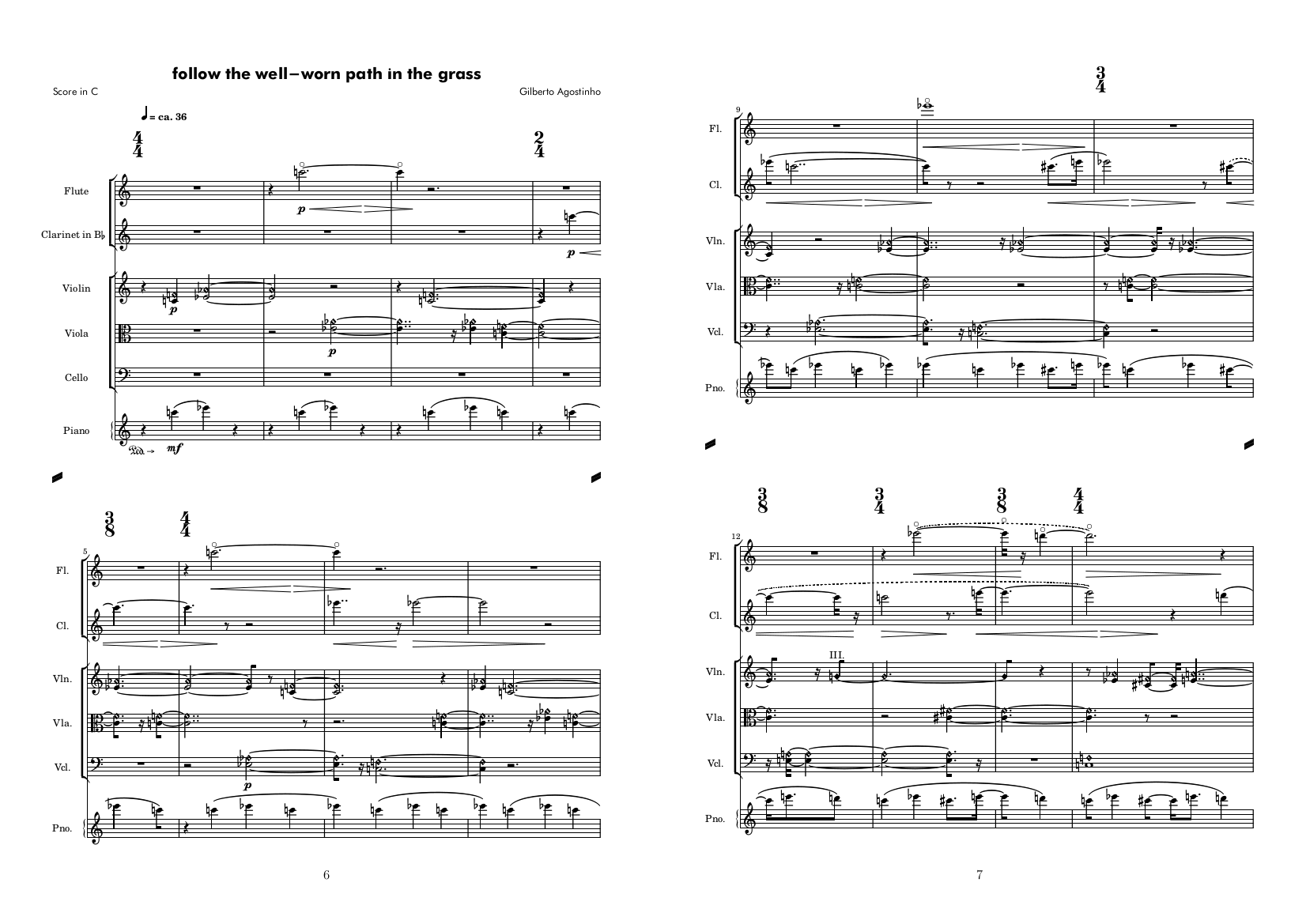 score follow the well-worn path in the grass