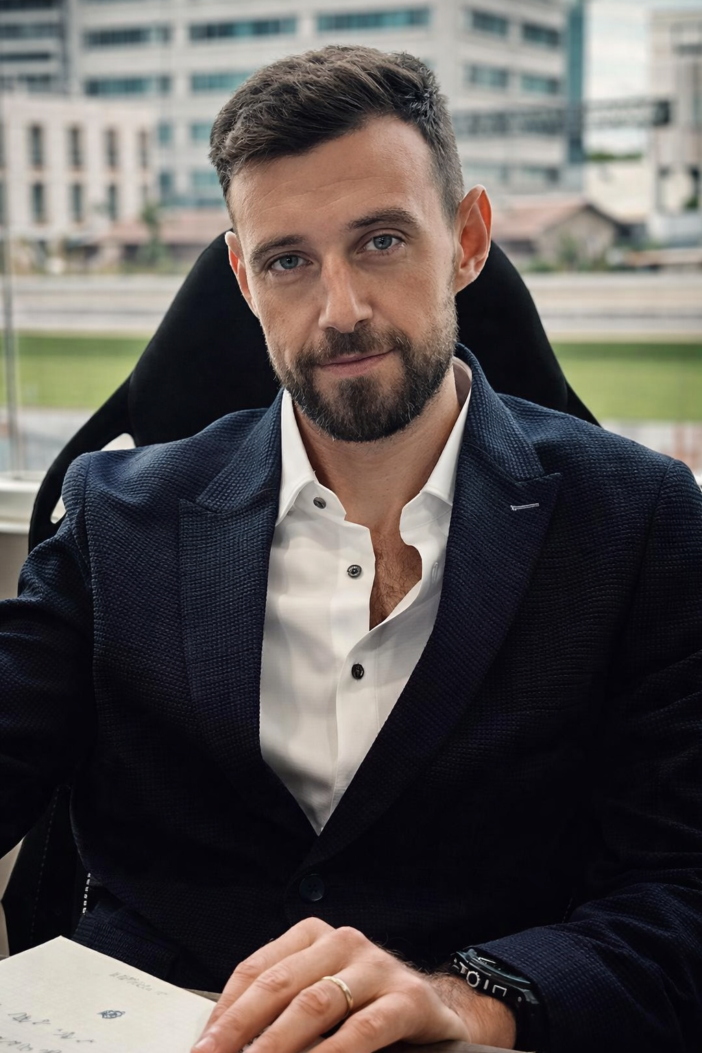 Gili Tuhsher in a consultation with a client in Bangkok Thailand