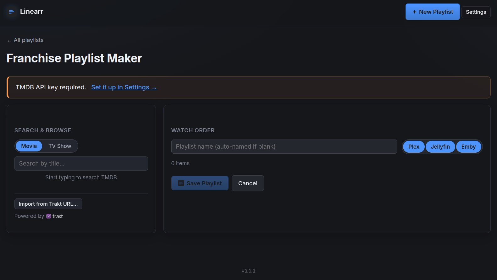 Franchise Playlist Maker