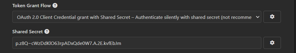 Shared secret template tag properties