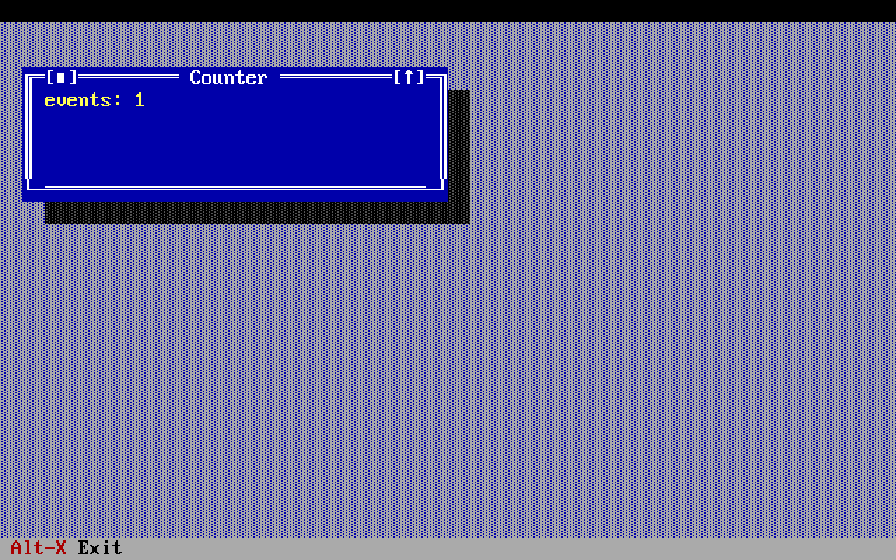 the program above, running