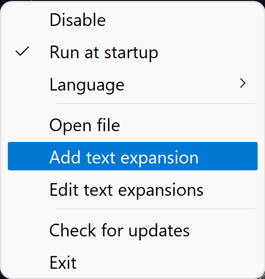 Add text expansion