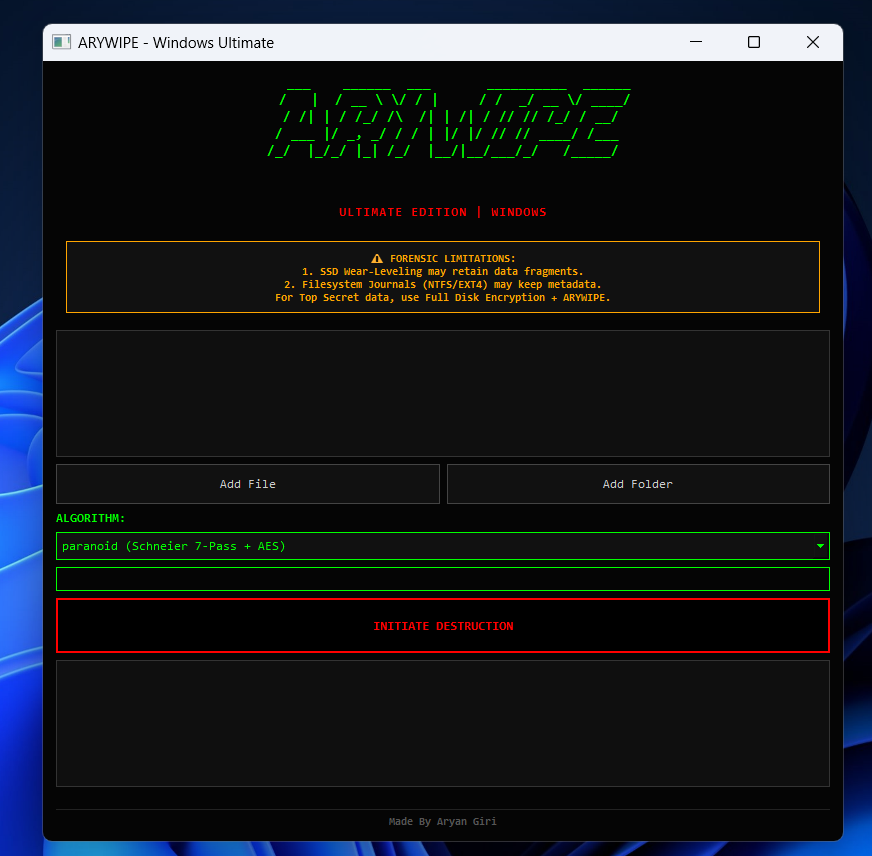 ARYWIPE Screenshot 3