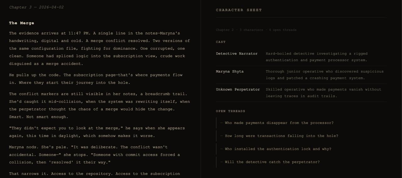 Noir Commits example