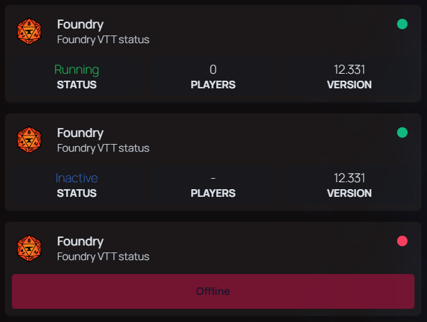 Homepage (https://gethomepage.dev) widget for FoundryVTT · GitHub