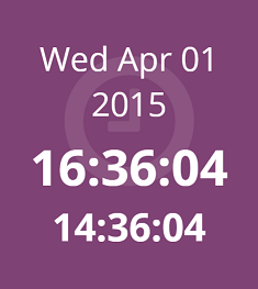 Advanced clock widget for Dashing · GitHub